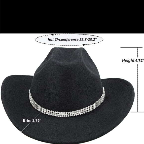 Brown western costume hat with embellishment - Picture 11 of 11